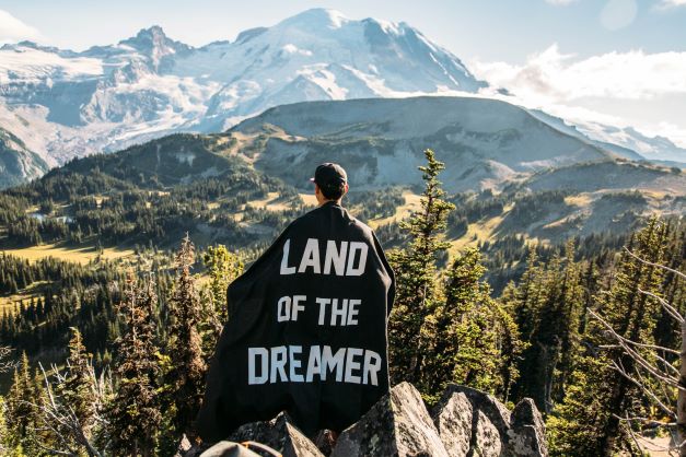 dream bigger mountain scene land of the dreamer
