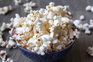 guilt free snacking popcorn bowl